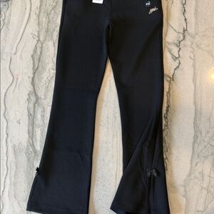 Abercrombie Kids Black Flared Leggings with Bow Detail